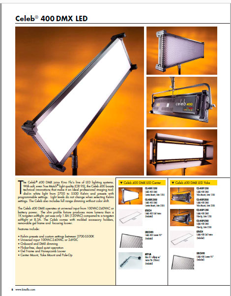 Kino Flo Celeb® 400 LED - Brochure