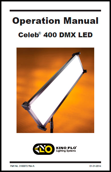 Kino Flo Celeb® 400 LED - Manual
