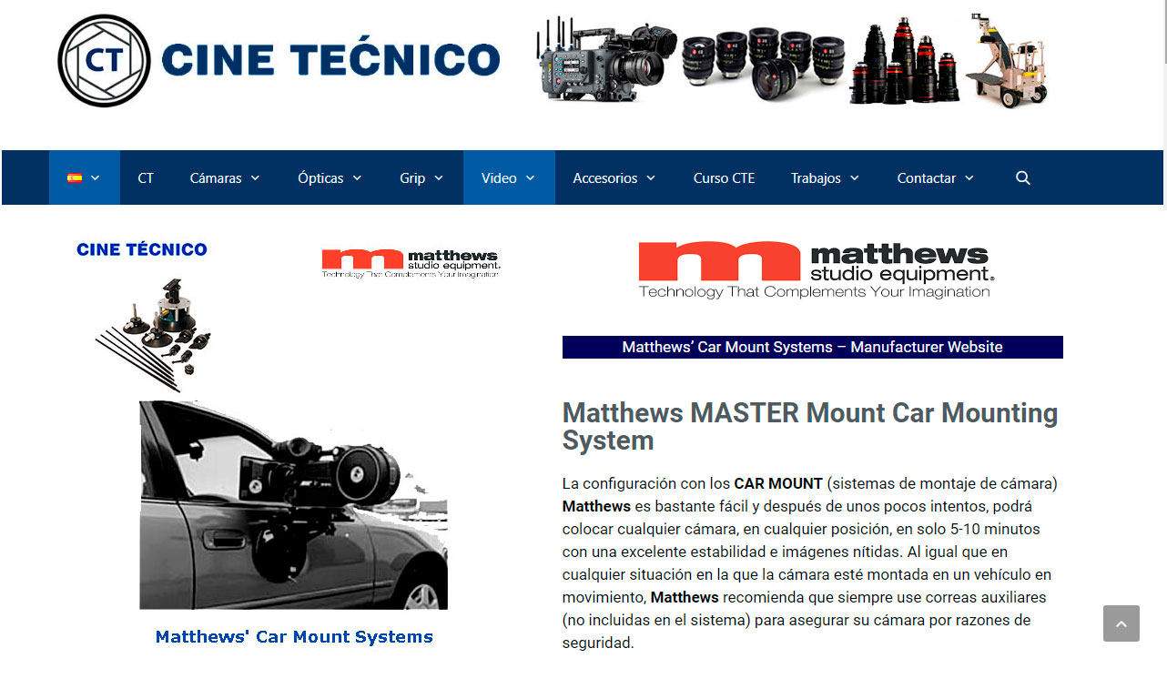 Matthews MASTER Mount Car Mounting System
